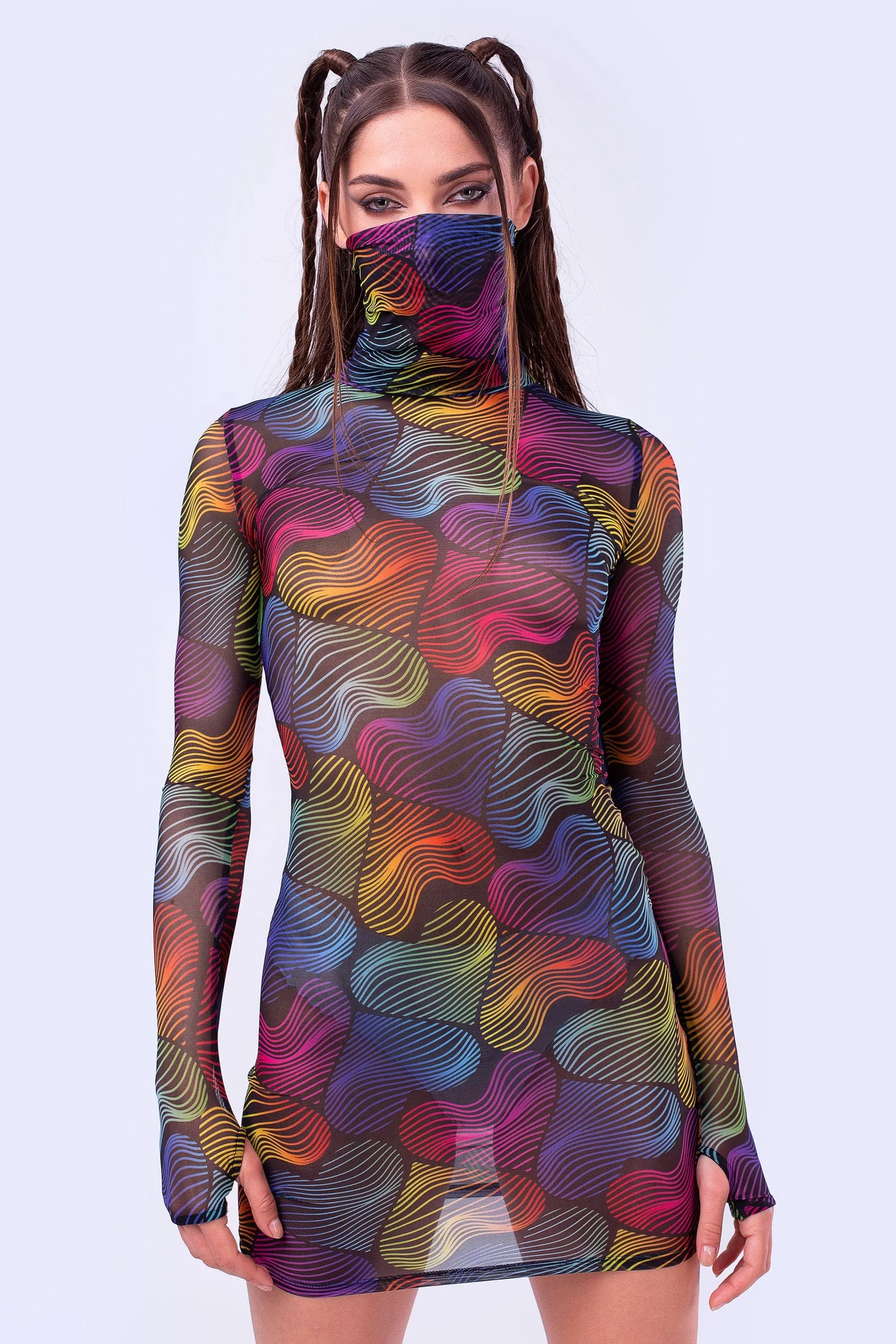 Wild Heartz Mesh High Neck Dress