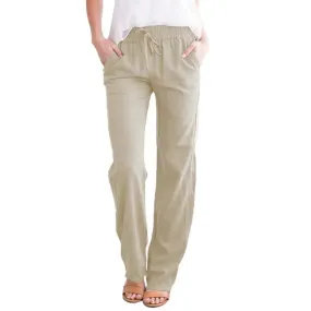 Women's Fashion Designer Women's Cotton Linen Harem Pants