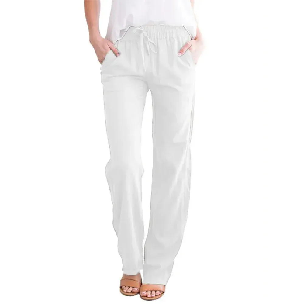 Women's Fashion Designer Women's Cotton Linen Harem Pants